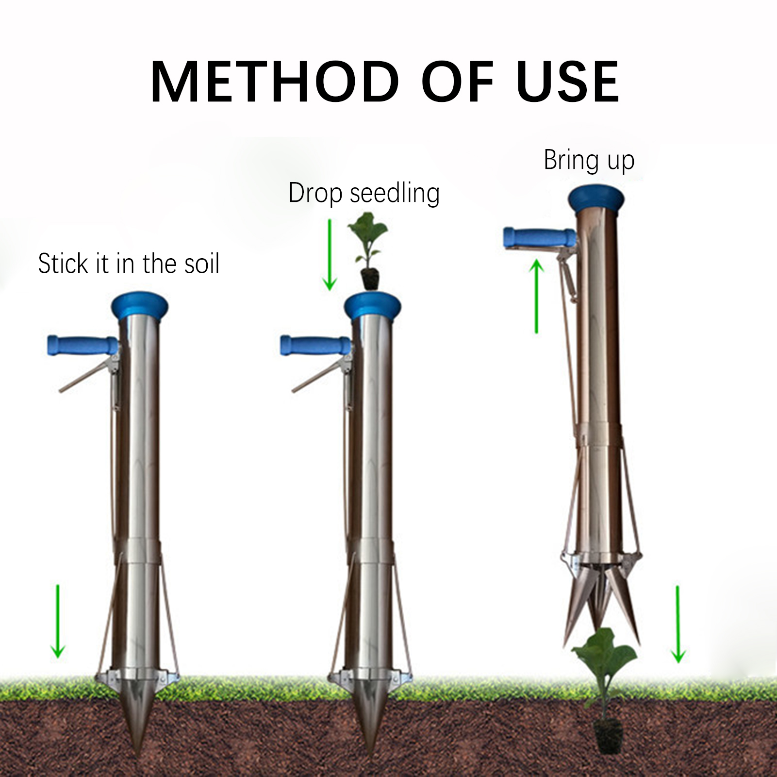 Stainless Steel Manual Seedlin - Vegetable Transplanter reseña y precio