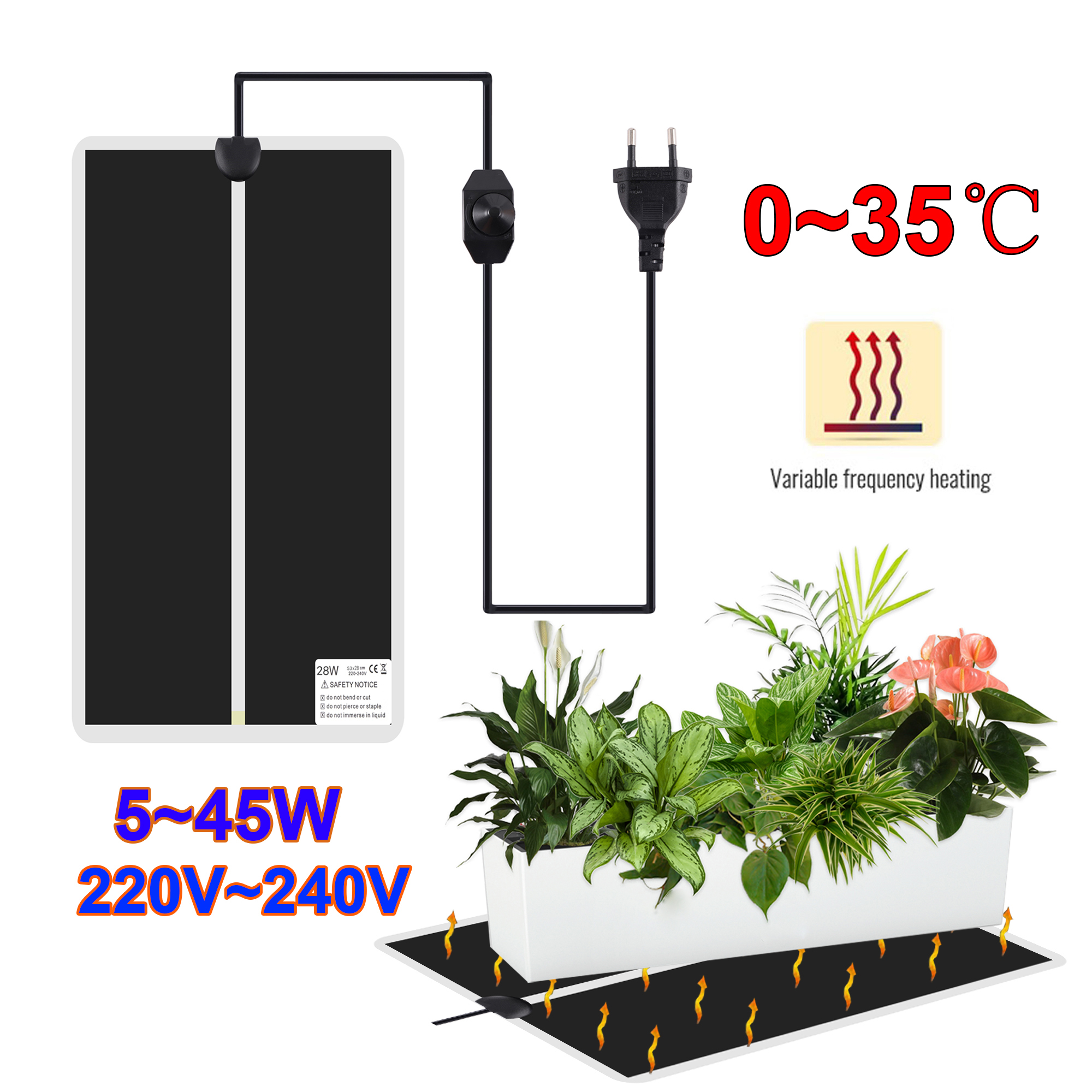 5~45W Seedling Heat Mat 220V~2 - Plant Growth Regulator reseña y precio