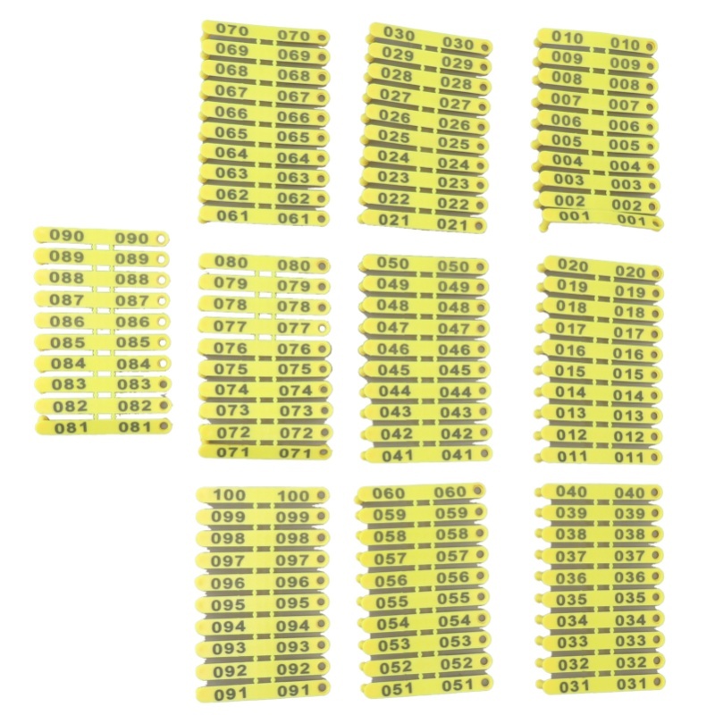 100PCS 001-100 Number Plastic  - Livestock Ear Tag reseña y precio