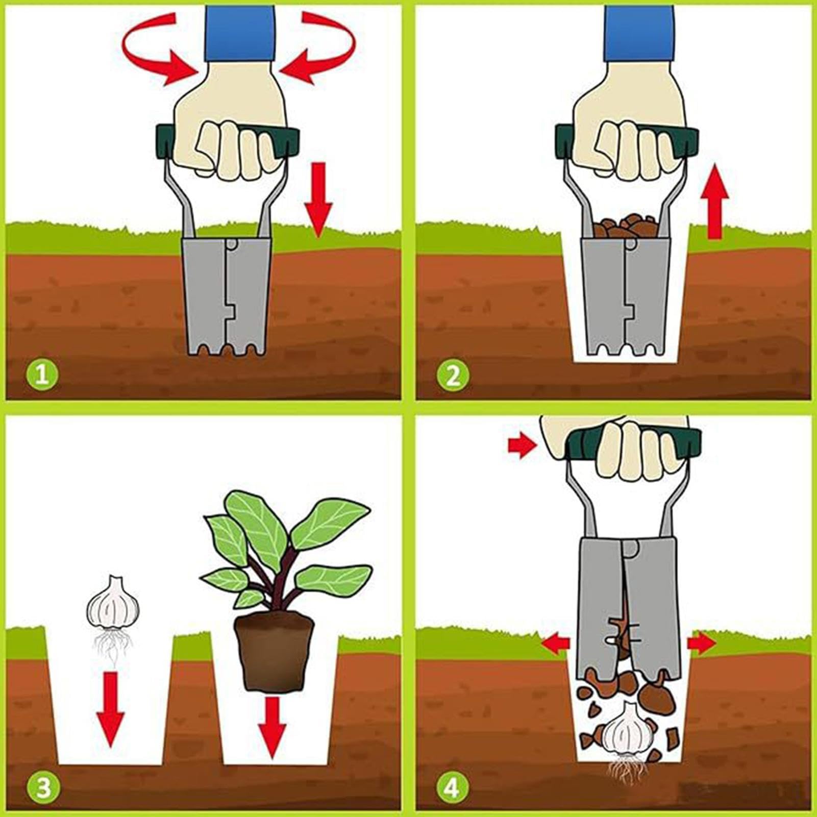 Vegetable Garden Seedling Tran - Vegetable Transplanter reseña y precio