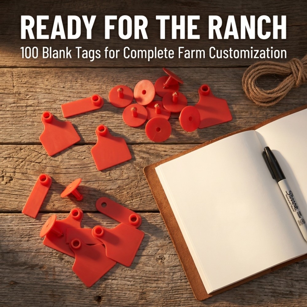 100Pcs Hand-writable Blank Liv - Livestock Ear Tag reseña y precio