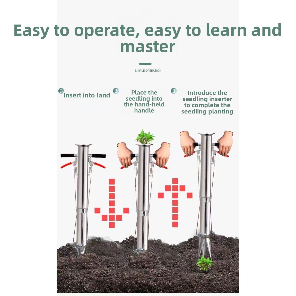 Hand Stainless Steel Seedling  - Manual Seeder Hand reseña y precio