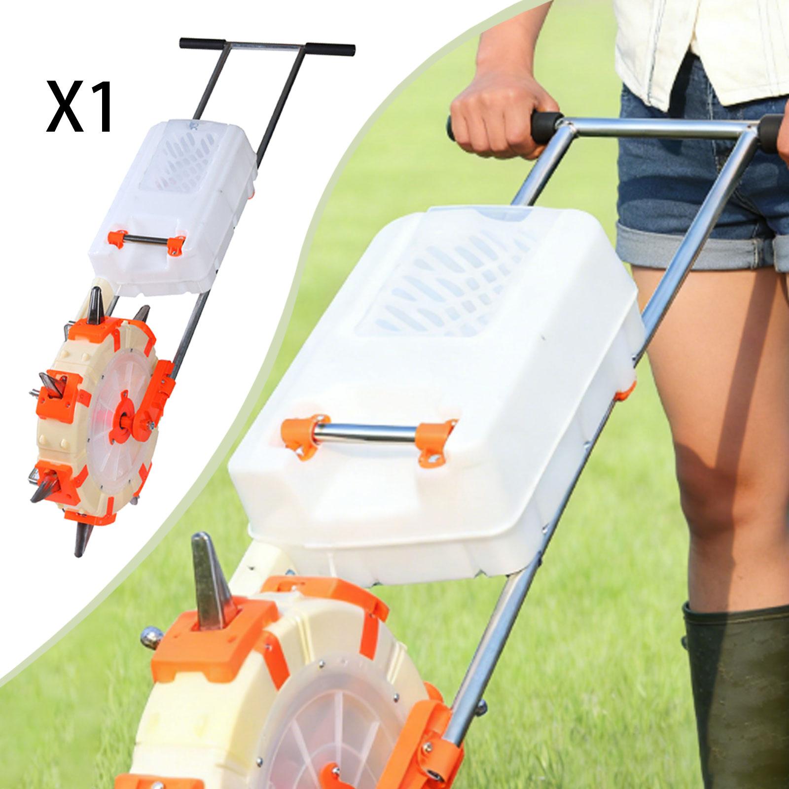 Hand Push Seeder Fertilizer, C - Manual Seeder Hand reseña y precio