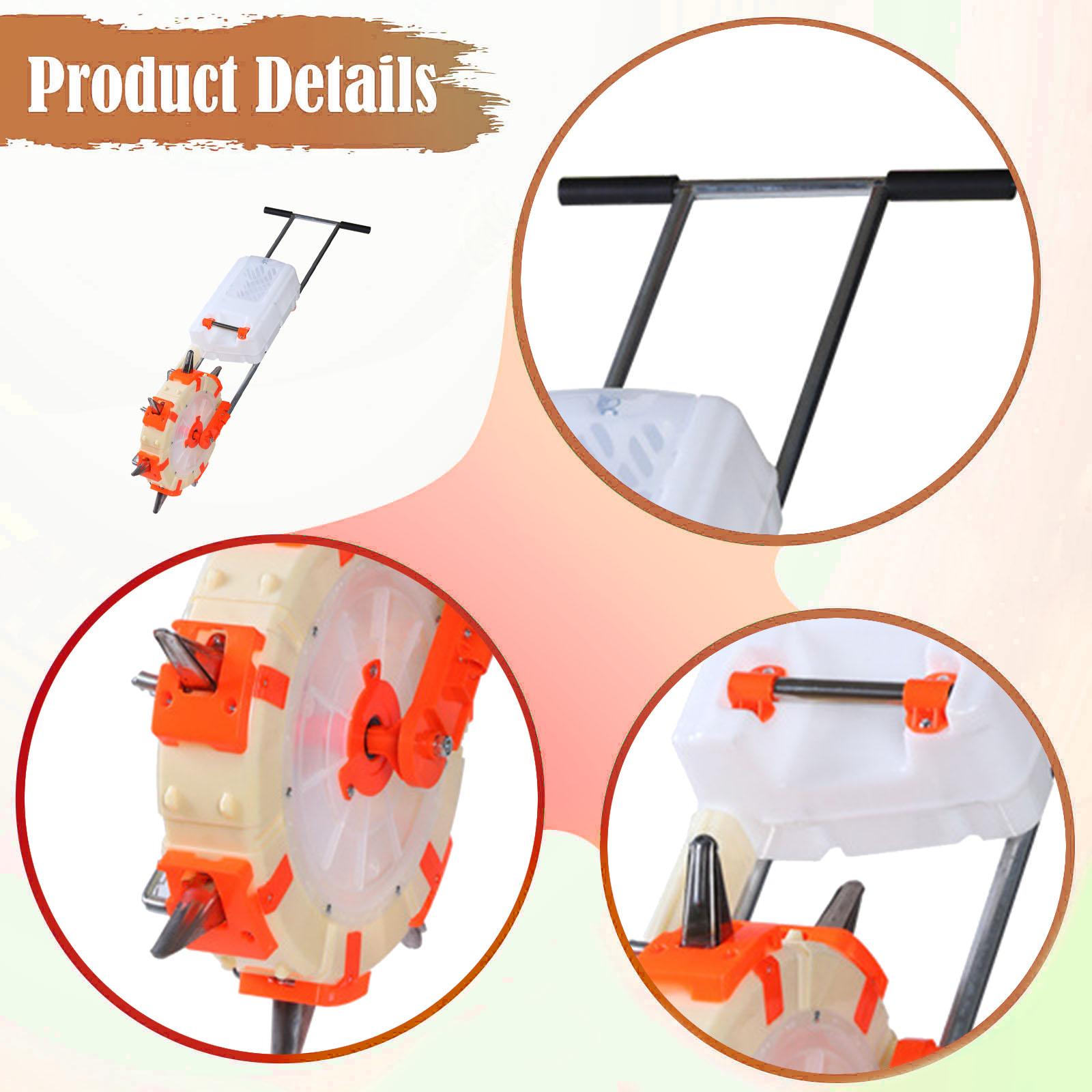 Hand Push Seeder Fertilizer, C - Manual Seeder Hand reseña y precio