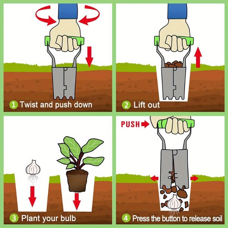 1-5PCS Handle Seedling Transpl - Vegetable Transplanter reseña y precio