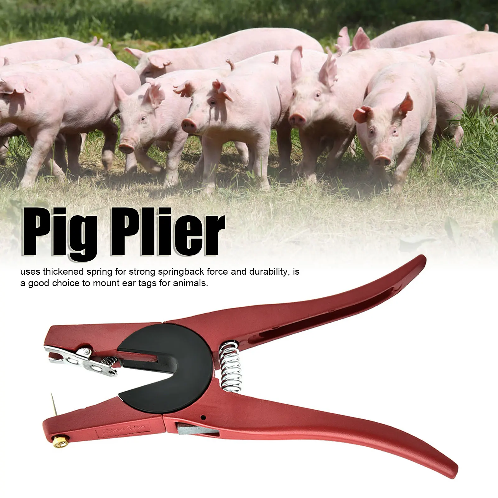 Red Alloy Ear Tag Plier for Li - Livestock Ear Tag reseña y precio