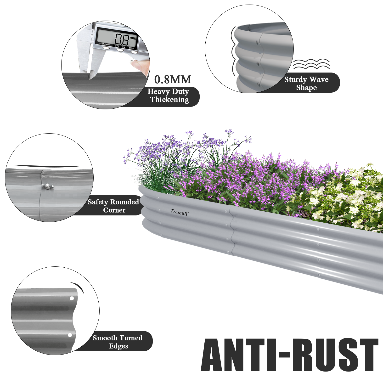 12x2x1FT Galvanized Raised Gar - Vegetable Transplanter reseña y precio