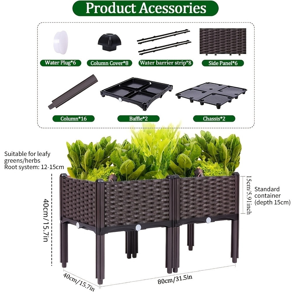 Garden Raised Bed, Elevated Fl - Vegetable Transplanter reseña y precio