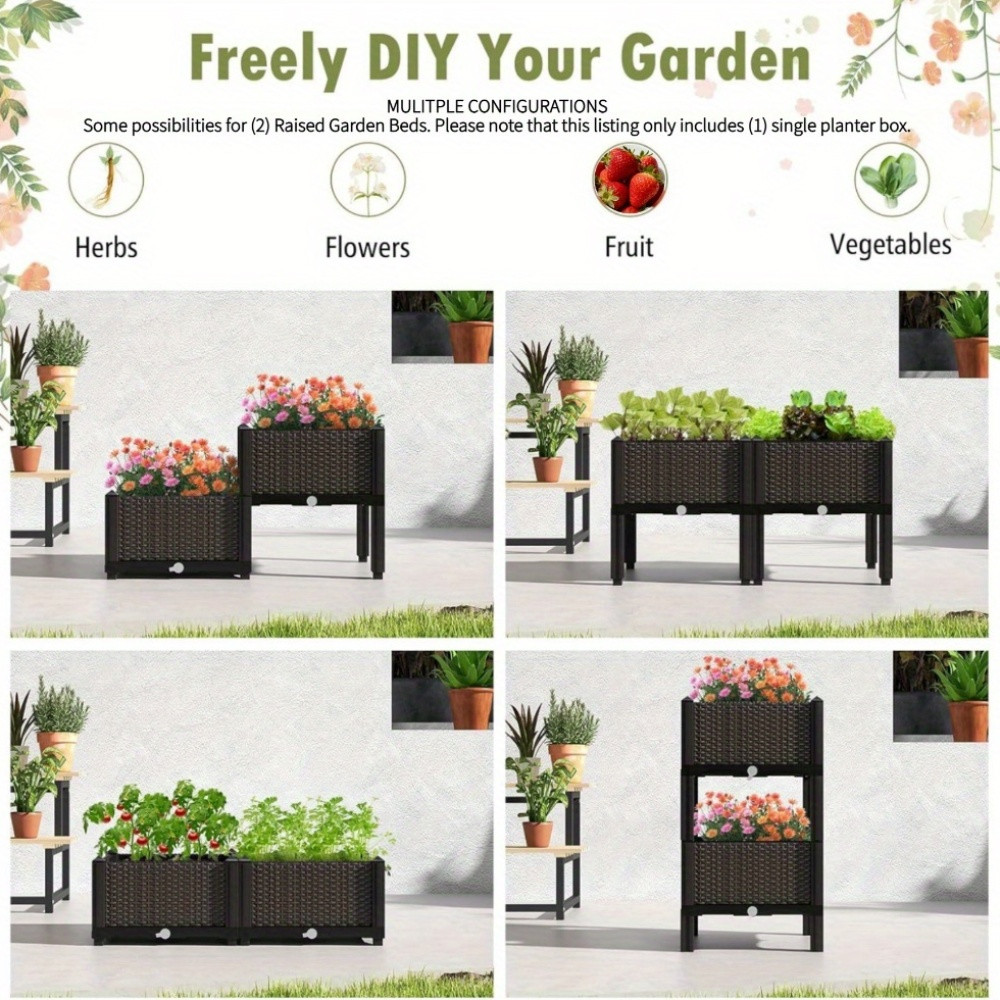 Garden Raised Bed, Elevated Fl - Vegetable Transplanter reseña y precio
